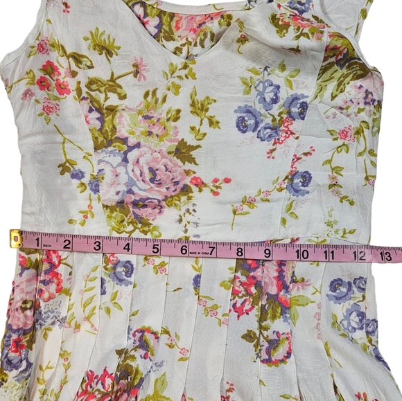 Lauren Conrad LC Floral Print Maxi Long Dress Size 4 Keyhole Back Fairy Feminine - Picture 16 of 16